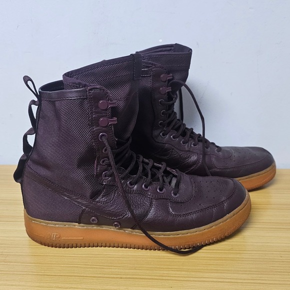 Nike Other - Nike Mens SF Air Force 1 High Deep Burgundy‎ Sneaker Shoes 864024-600 Size 11
